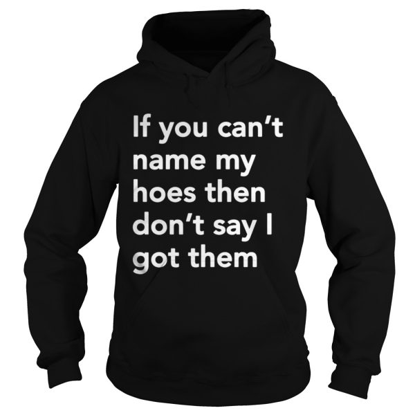 If you cant name my hoes then dont say I got them shirt