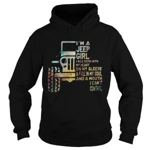 Im a Jeep girl I was born with my heart on my sleeve shirt 1