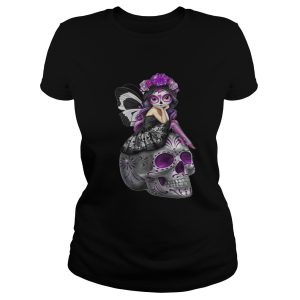 Jasmine Becket Griffith fairies atop decorative sugar skulls shirt 1
