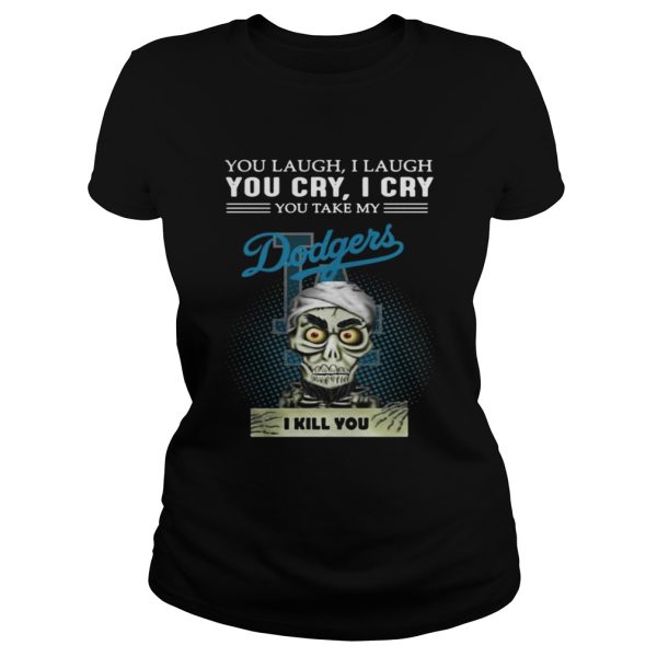 Jeff Dunham Puppet You laugh I laugh you cry I cry Dodgers shirt