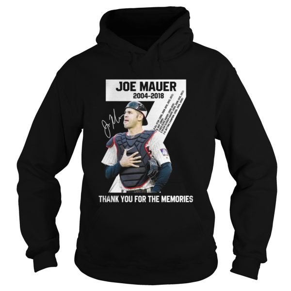 Joe Mauer 20042018 thank you for the memories shirt