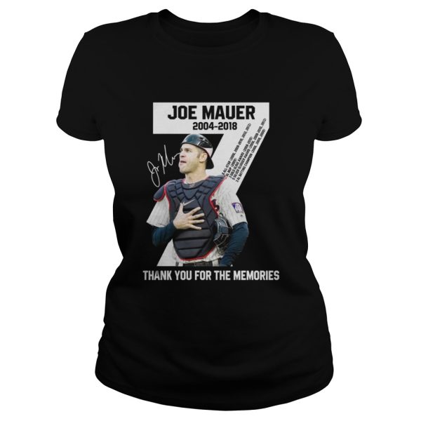 Joe Mauer 20042018 thank you for the memories shirt