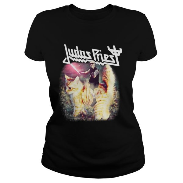 Judas Priest riding cat Star War shirt