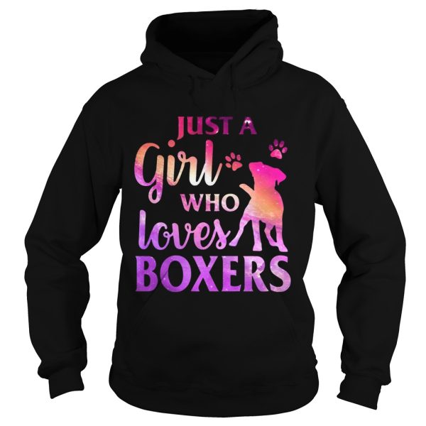 Just A Girl Who Loves Boxer Colorful Gift Shirt