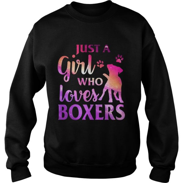 Just A Girl Who Loves Boxer Colorful Gift Shirt