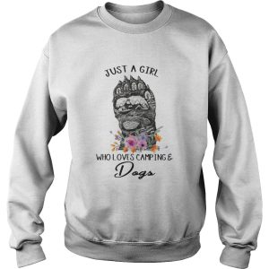 Just A Girl Who Loves Camping And Dogs Shirt 1