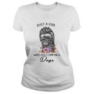 Just A Girl Who Loves Camping And Dogs Shirt 3