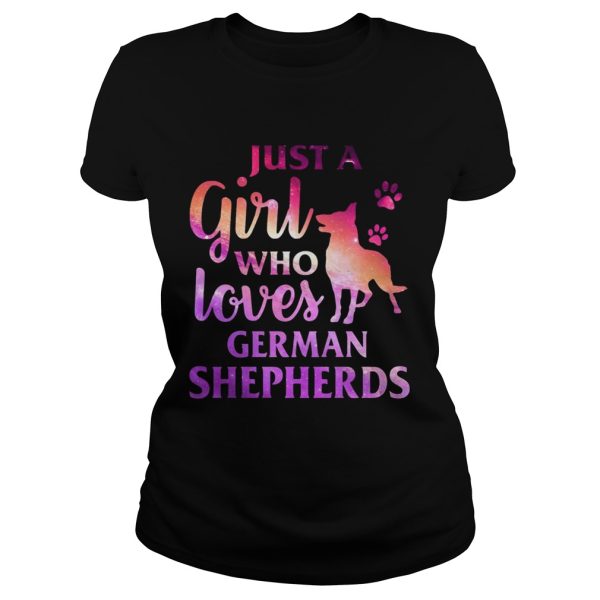 Just A Girl Who Loves German Shepherd Colorful Gift Shirt