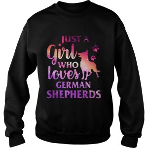 Just A Girl Who Loves German Shepherd Colorful Gift Shirt 3