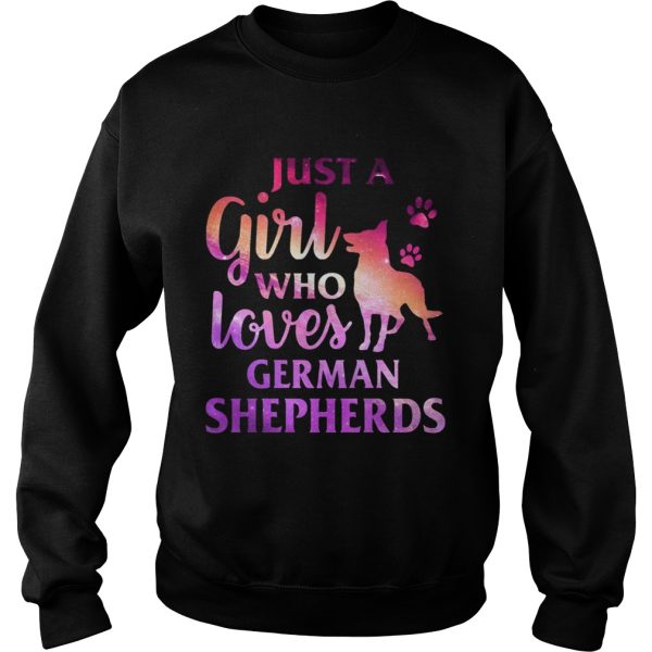 Just A Girl Who Loves German Shepherd Colorful Gift Shirt