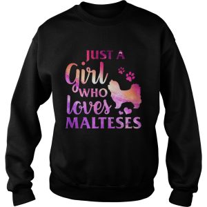 Just A Girl Who Loves Maltese Colorful Gift Shirt 2 Just A Girl Who Loves Maltese Colorful Gift Shirt 3
