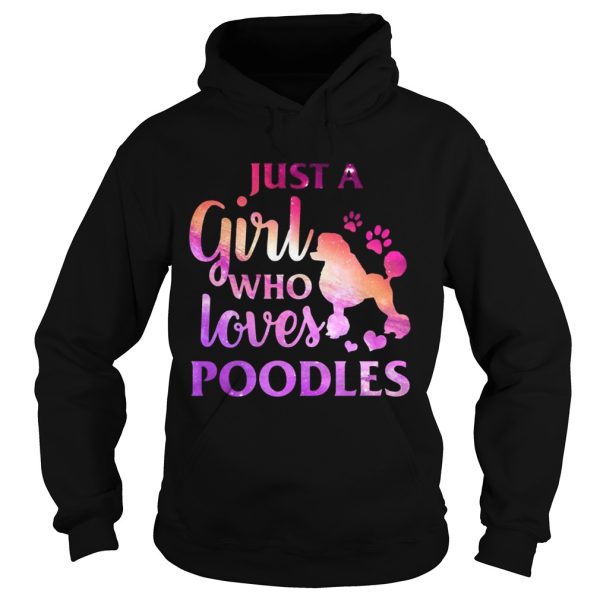 Just A Girl Who Loves Poodle Colorful Gift Shirt