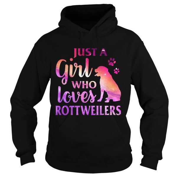 Just A Girl Who Loves Rottweiler Colorful Gift Shirt