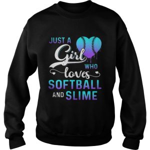 Just a girl who loves softball and slime shirt 2 Just a girl who loves softball and slime shirt 3