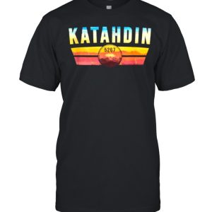 Katahdin Mountain Maine Hiking Climbing Sunset Vintage shirt