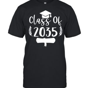 Kindergarten To Graduation Class Of 2035 Grow With Me shirt