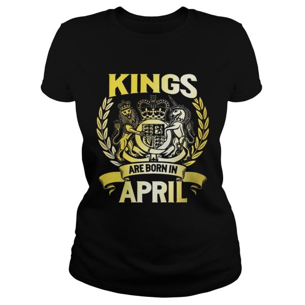 Kings Are Born In April Birthday Men T-shirts