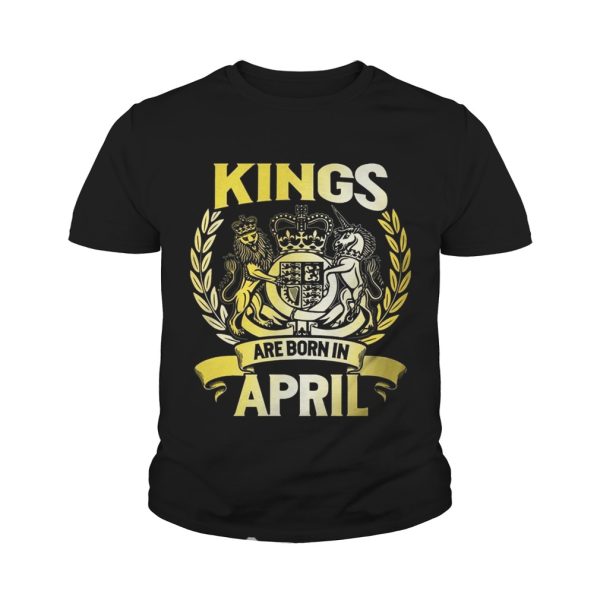 Kings Are Born In April Birthday Men T-shirts