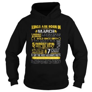 Kings Are Born In March Facts Birthday T Shirt 1