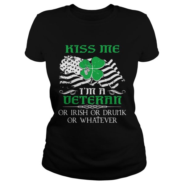 Kiss Me I’m A Veteran Irish St Patricks Day Shirt