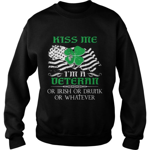 Kiss Me I’m A Veteran Irish St Patricks Day Shirt