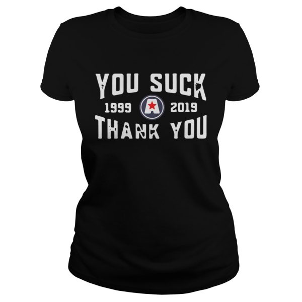 Kurt Angle You Suck Thank You 1999-2019 shirt