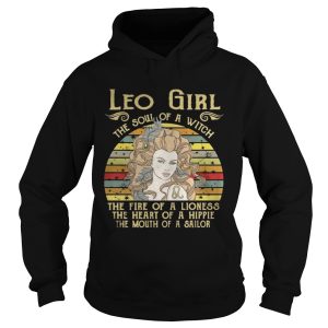 Leo Girl The Soul Of A Witch Zodiac Pride Vintage T Shirt 1