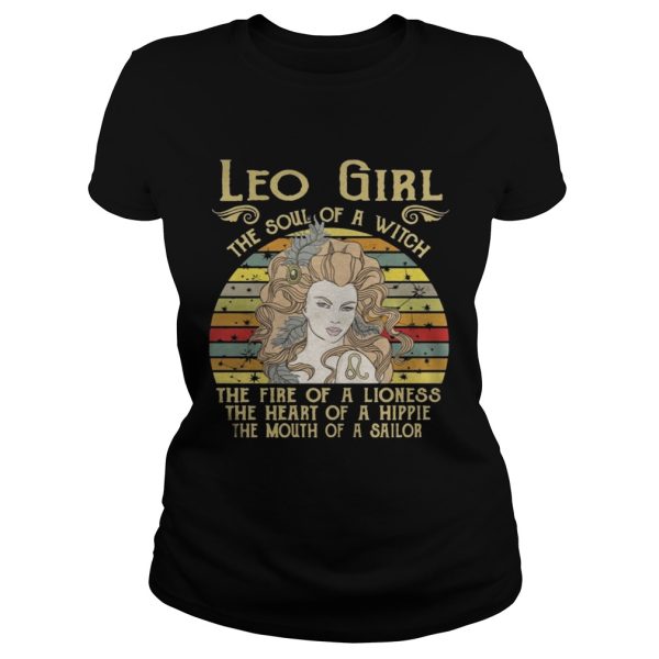 Leo Girl The Soul Of A Witch – Zodiac Pride Vintage T-Shirt