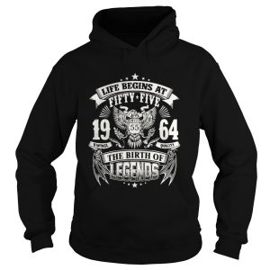 Life begins at fifty five 19 vintage 55 64 quality the birth of legends shirt 1