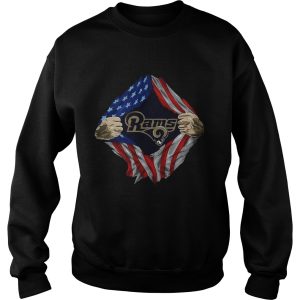 Los Angeles Rams torn American flag T Shirt 3