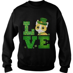 Love Cat St Patricks Day Green Shamrock T Shirt 3