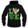 Love Chihuahua St Patricks Day Green Shamrock T-Shirt