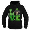 Love Dachshund St Patricks Day Green Shamrock T-Shirt