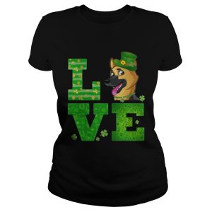 Love German Shepherd St Patricks Day Green Shamrock T Shirt 2