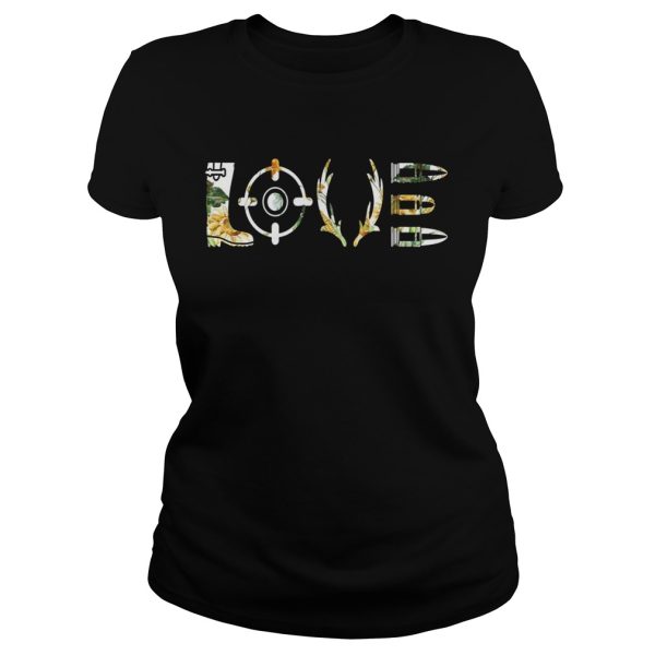 Love Hunting With Sunflower Gift Shirt