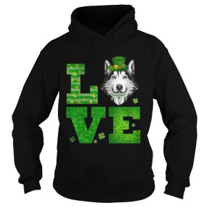 Love Husky St Patricks Day Green Shamrock T Shirt 1