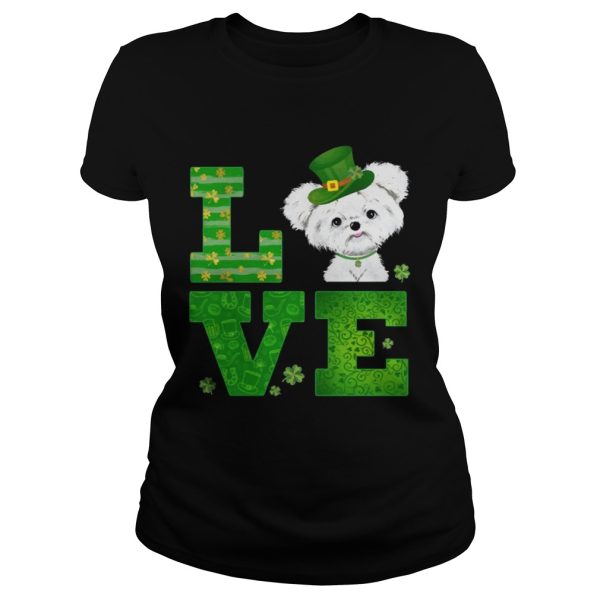 Love Maltese St Patricks Day Green Shamrock T-Shirt