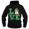 Love Pit Bull St Patricks Day Green Shamrock T-Shirt