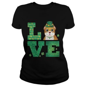 Love Pit Bull St Patricks Day Green Shamrock T Shirt 2