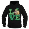 Love Poodle St Patricks Day Green Shamrock T-Shirt
