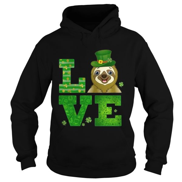 Love Sloth St Patricks Day Green Shamrock T-Shirt