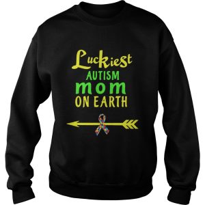 Luckiest Autism mom on earth Cancer shirt 3