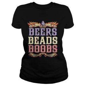 Mardi Gras Beers Beads Boobs Funny Party T Shirt 2