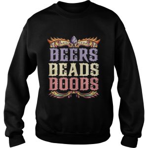 Mardi Gras Beers Beads Boobs Funny Party T Shirt 3