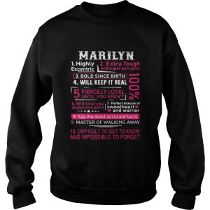 Marilyn highly eccentric extra tough and super sarcastic bold since birth shirt 1 Marilyn highly eccentric extra tough and super sarcastic bold since birth shirt 2