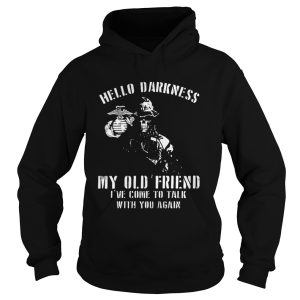 Marine Warrior hello darkness my old friend shirt 1