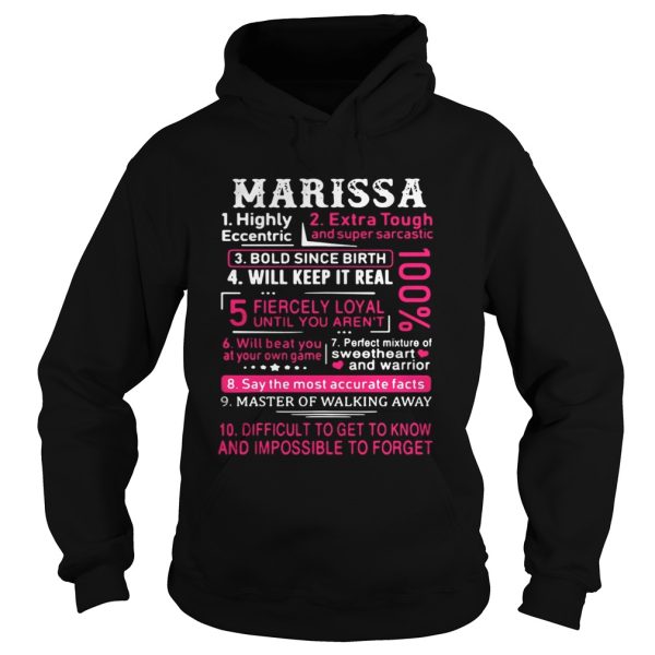 Marissa highly eccentric extra tough and super sarcastic bold since birth shirt