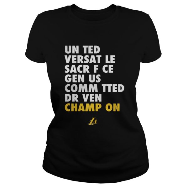 Mark Madsen Lakers Un Ted Versat Le Sacr F Ce Gen Us Comm Tted Dr Ven Champ On Shirt