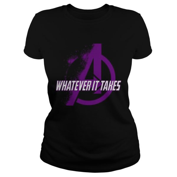 Marvel Avengers Endgame whatever it takes violet logo shirt