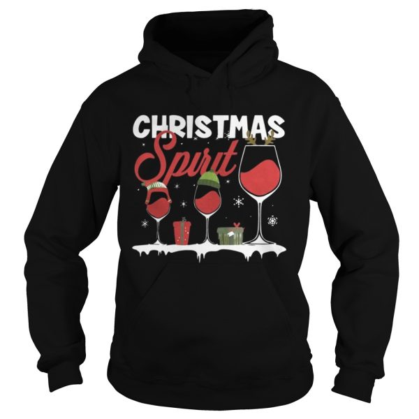 Mens Christmas Spirits Wine Shirt